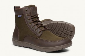 Lems Boulder Boot Nylon Women's Hiking Boots Olive / Brown | IUX-34590