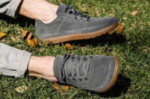 Lems Chillum Suede Men Barefoot Shoes Grey | DWF-24167