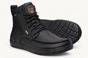 Lems Waterproof Boulder Boot Men's Boots Black | LKA-67877