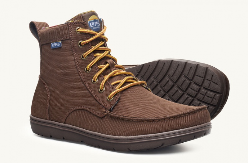 Lems Boulder Boot Nylon Hiking Boots Brown | BAU-06168