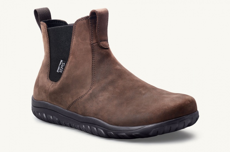 Lems Chelsea Boot Waterproof Men Trail Shoes Brown | BSC-17969