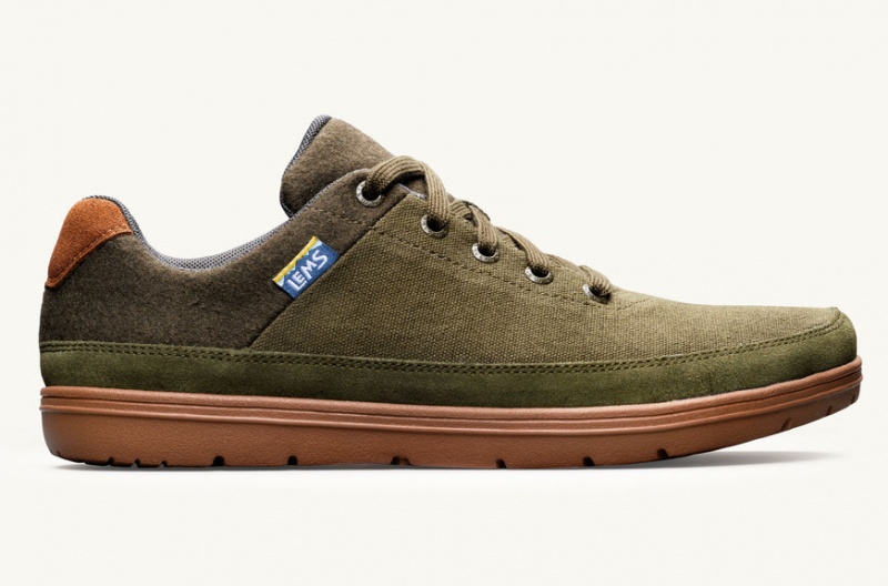 Lems Chillum Men's Shoes Olive | OQQ-24409