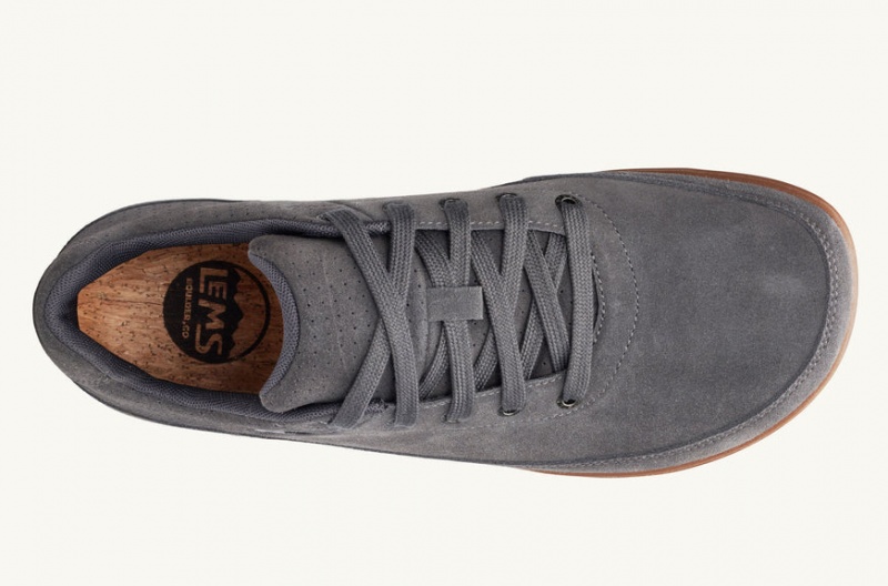 Lems Chillum Suede Men's Shoes Grey | HDC-27765