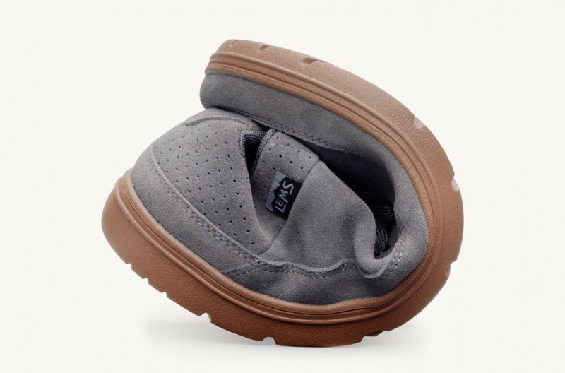 Lems Chillum Suede Men's Shoes Grey | HDC-27765