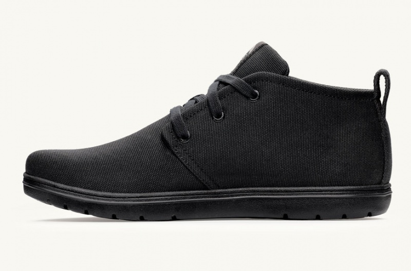 Lems Chukka Canvas Men's Boots Black | HKB-60673