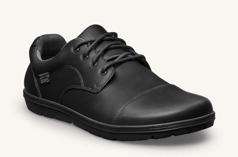 Lems Nine2Five Men's Dress Shoes Black | KAQ-53597