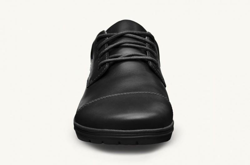 Lems Nine2Five Men's Dress Shoes Black | KAQ-53597