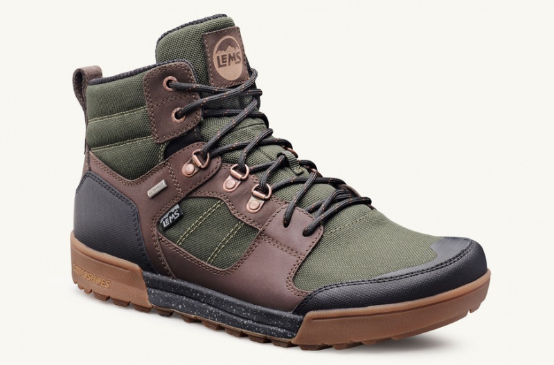 Lems Outlander Waterproof Boot Hiking Boots Green / Copper | QSW-95379