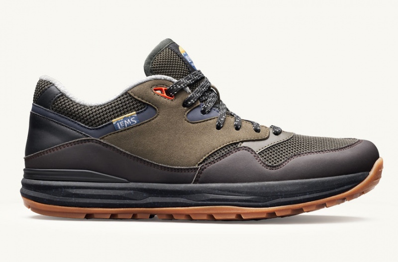 Lems Trailhead Hiking Shoes Dark Grey / Olive | XTP-06896