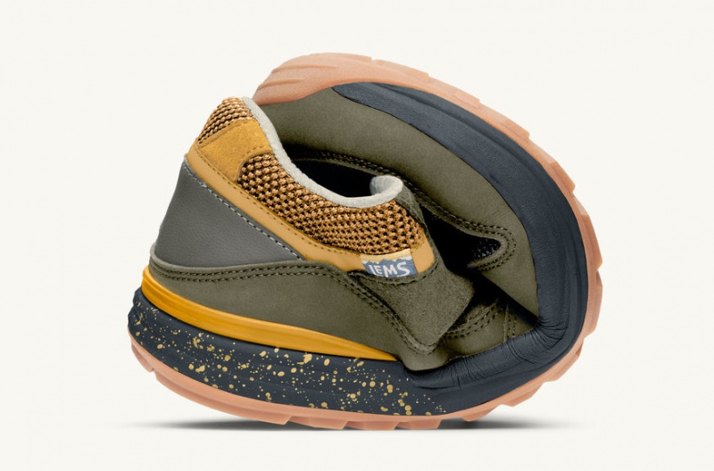 Lems Trailhead Hiking Shoes Olive / Yellow | KAV-06515